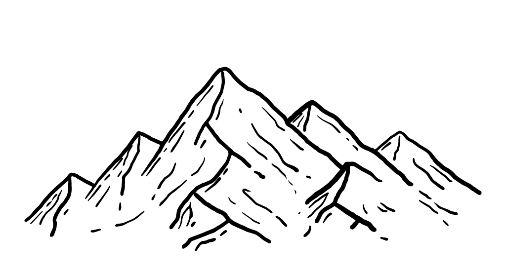 Bergen in lijntekening